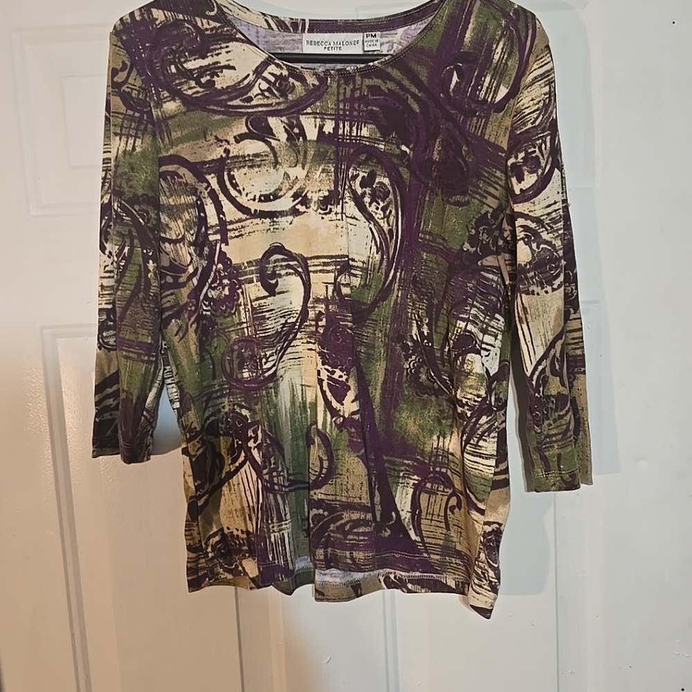 Rebeca Malone Petite  Women's Multicolor Top PM